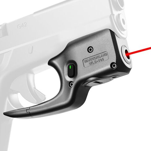 WARRIORLAND Red Laser Sight Tailored Fits Glock 42/43 /43X/48 (NO Rail), Not Fits Glock 43X Mos/ 48 MOS (with Rail), Ultra Compact Trigger Laser with Ambidextrous Switch & Power Indicator, WLS-105 in Saudi Arabia