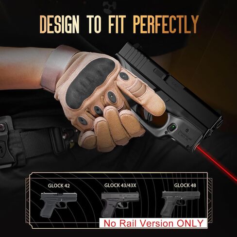 WARRIORLAND Red Laser Sight Tailored Fits Glock 42/43 /43X/48 (NO Rail), Not Fits Glock 43X Mos/ 48 MOS (with Rail), Ultra Compact Trigger Laser with Ambidextrous Switch & Power Indicator, WLS-105 in Saudi Arabia