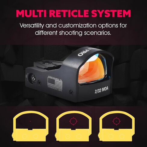 Ade Advanced Optics Delta Pro RD3-012 PRO Motion Awake, Multi Reticle Red Dot Sight + Optic Mounting Plate for Ruger Security 9 Pistol + Standard Picatinny Mounting Plate in Saudi Arabia