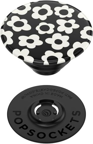 PopSockets Adhesive Phone Grip, Holder, Phone Stand, Black - Black Mod Flower in Saudi Arabia