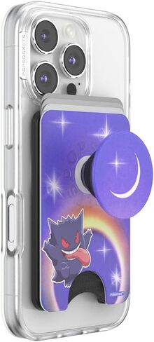 PopSockets Phone Wallet for MagSafe, Phone Card Holder with Grip, Pokemon - Gengar Dream Eater in Saudi Arabia