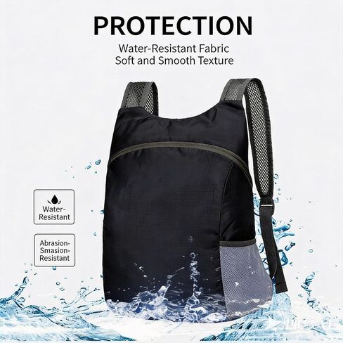 Hiking Backpack Lightweight Foldable Travel Packable Backpack for Camping Cycling Outdoor-Grey in Saudi Arabia