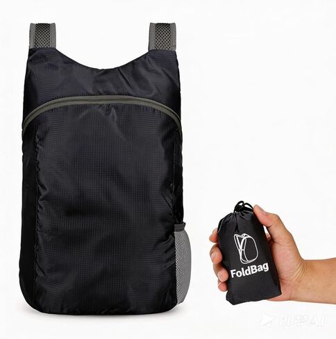 Hiking Backpack Lightweight Foldable Travel Packable Backpack for Camping Cycling Outdoor-Grey in Saudi Arabia