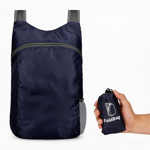 Hiking Backpack Lightweight Foldable Travel Packable Backpack for Camping Cycling Outdoor-Grey in Saudi Arabia