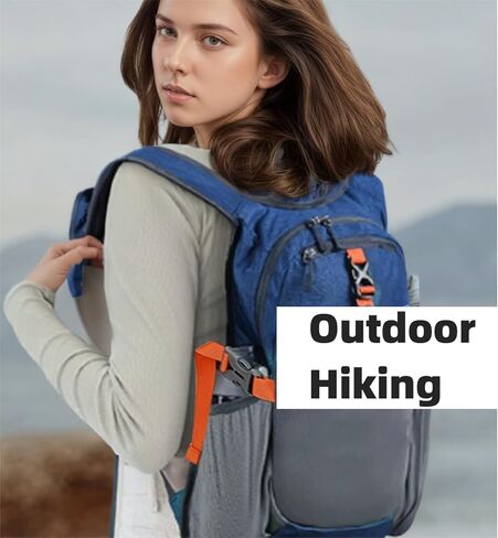 Lightweight Hiking Backpack 15L – Packable Waterproof Daypack for Men & Women, Breathable Nylon Foldable Travel Rucksack with Arched Shoulder Straps – Blue Gray in Saudi Arabia
