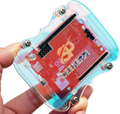حافظة أكريليك شفافة قزحية اللون متوافقة مع Arduino UNO Q (غير متضمنة مع لوحة Arduino Q) in Kuwait