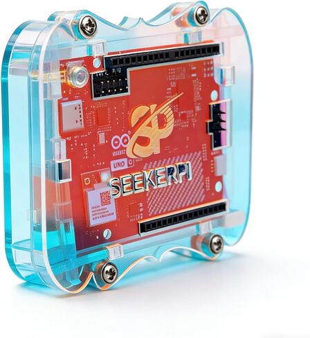 حافظة أكريليك شفافة قزحية اللون متوافقة مع Arduino UNO Q (غير متضمنة مع لوحة Arduino Q) in Kuwait