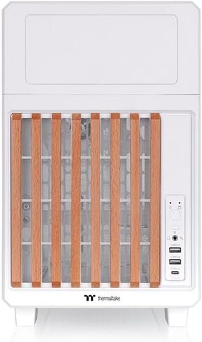 Thermaltake TR200 WS; Micro Chassis; Wood Front Trim; mATX/mITX Support; 360mm Radiator Support; 365mm GPU Clearance; 175mm Air Cooler Clearance; 5.25" Bay Support; Snow; CA-11L-00S6NN-WS in Saudi Arabia