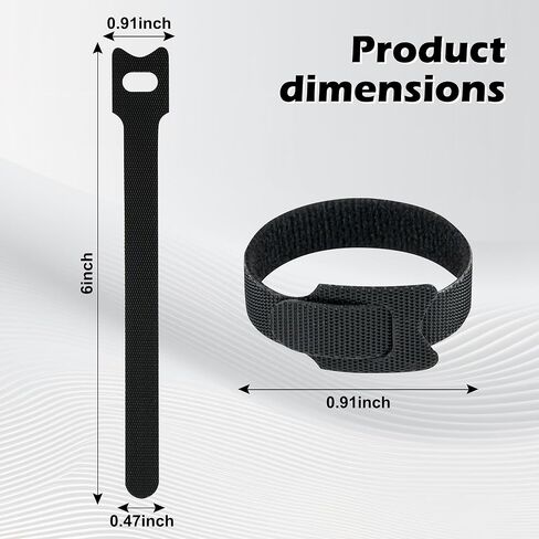 100PCS Black 6 Inch Reusable Cable Ties ，Adjustable Cord Organizers for Home, Office & Electronics， Multi-Purpose Wire Management Solution in Saudi Arabia