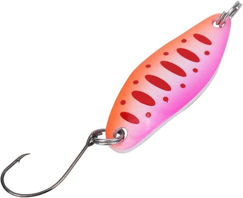 Trout Lures, Lively and Lifelike Artificial Lures with Mixed Fishing Sequin Bait Set 3.5g/3.4cm, Suitable for Freshwater and Saltwater Fishing,Orange D in Saudi Arabia