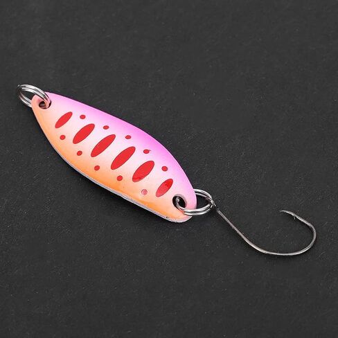 Trout Lures, Lively and Lifelike Artificial Lures with Mixed Fishing Sequin Bait Set 3.5g/3.4cm, Suitable for Freshwater and Saltwater Fishing,Orange D in Saudi Arabia