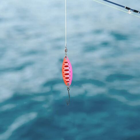 Trout Lures, Lively and Lifelike Artificial Lures with Mixed Fishing Sequin Bait Set 3.5g/3.4cm, Suitable for Freshwater and Saltwater Fishing,Orange D in Saudi Arabia
