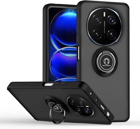 Case for Motorola Moto G86 5G Phone Case with Ring Car Mount Stand,TPU + Hard PC Dropproof Cell Phone Cover-Black in Saudi Arabia