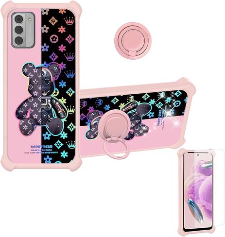 Case for Nokia G310 5G Phone Case Cover [with Tempered Glass Screen Protector][Hard PC + Soft Silicone][Ring Support] IMDF-JXX in Saudi Arabia