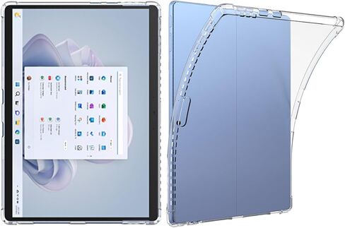حافظة لجهاز Microsoft Surface Pro7/6/5/4 مقاس 12.3 بوصة لأجهزة Android اللوحية، زاوية تغطية كاملة رفيعة للغاية، غطاء حافظة BOVUGAC ناعم من مادة TPU مقاوم للصدمات مناسب للأطفال لجهاز Microsoft Surface Pro 7 مقاس 12.3 بوصة (شفاف) in Saudi Arabia