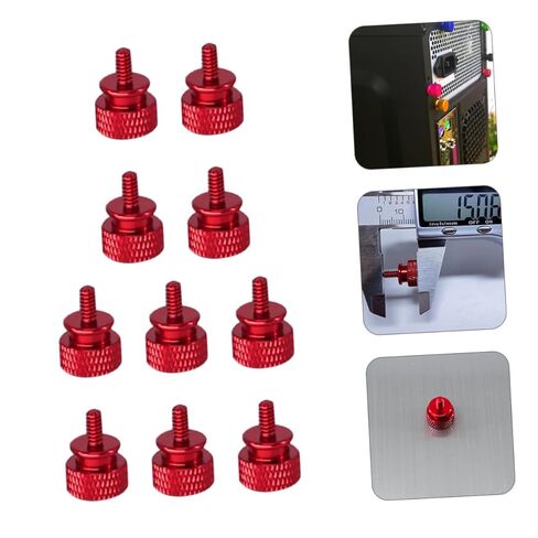 10pcs Red Aluminum Alloy Computer Case Thumbscrews, Knurled DIY Replacement Screws for PC Chassis, Pci Slot, and Motherboard Accessories in Saudi Arabia