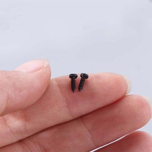 1000pcs Micro Self Tapping Screws Pan Head M1 M2 M1.4 M1.7 Black Laptop Computer Screws in Saudi Arabia