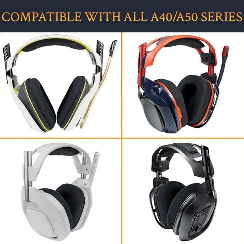 غطاء عصابة الرأس SOULWIT لسماعات Astro A40 (TR/Gen 1-2)، A50 (X/Gen 1-5)، جزء إصلاح وسادة حزام الرأس البديلة من قماش النانو - أسود in Kuwait
