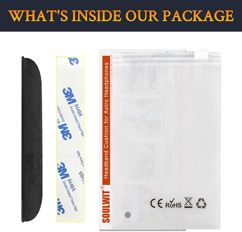 غطاء عصابة الرأس SOULWIT لسماعات Astro A40 (TR/Gen 1-2)، A50 (X/Gen 1-5)، جزء إصلاح وسادة حزام الرأس البديلة من قماش النانو - أسود in Kuwait