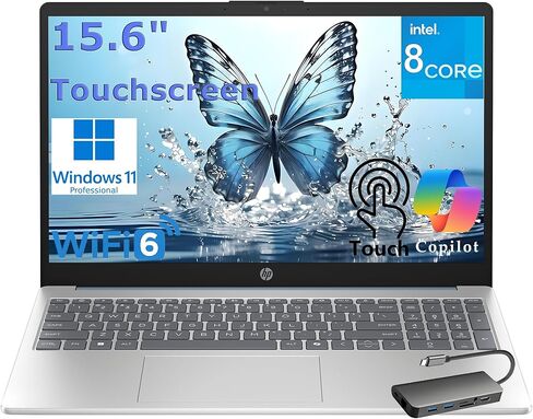 HP Pavilion Laptop 2026 Notebook for Students & Remote Work, Intel N150, 8GB RAM, 128GB Storage, 500GB External HDD, Lightweight, Long Battery Life, Wi-Fi 6, 1 Year Office 365, Win 11 Home S, Pink in Saudi Arabia
