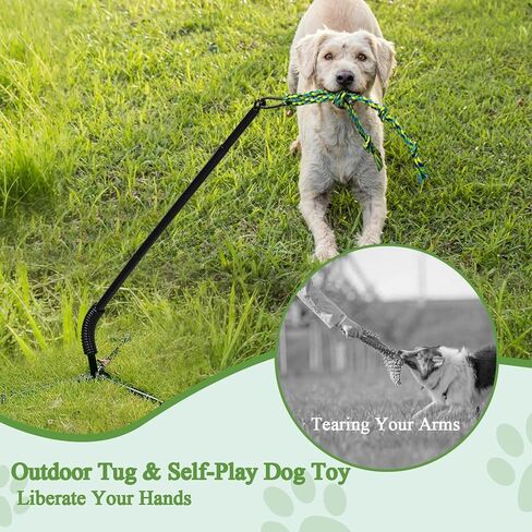 Tether Tug Outdoor Dog Toy,Tug of War Dog Toy for Self Play Interactive Pull Toy for Park,Yard, Lawn Rope Toys for Medium and Large Dogs to Keep Them Busy in Saudi Arabia
