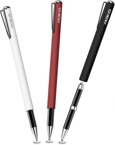 Stylus Pens for Touchscreens,MEKO 3 Pack 2 in 1 High Sensitivity Capacitive Stylus, Thin Rubber Tip, Compatible with iPad,Switch, iPhone, Android, Tablet, Laptop, Microsoft Surface, Chromebook in Saudi Arabia