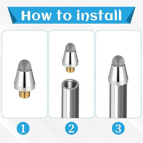 10 PCS Stylus Tips Replacement Tips Only, Universal Mesh Soft Replacement Fiber Tip Touch Screen Stylus Pen Universal Stylues No Scratch Screen Pen Tip for Capacitive Touch Screens in Saudi Arabia