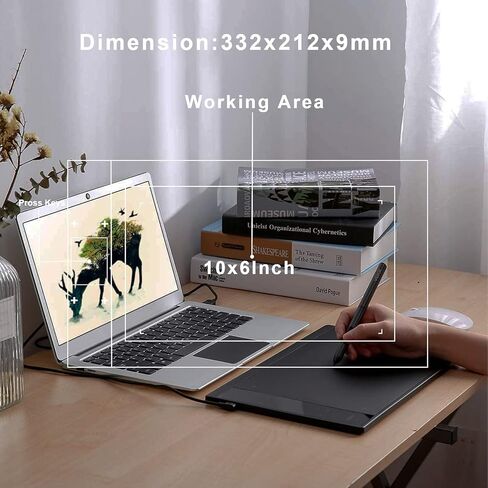 Graphic Drawing Tablet VEIKK A30 V3 Writing Pen Tablet 10x6 Inch Tableta Grafica Digital Drawing Pad with Battery-Free Stylus and Touch Keys in Saudi Arabia