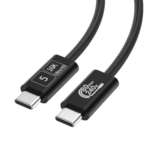 80Gbps 240W Charging 6 FT Cable for Thunderbolt 5, Dual 8K Display, 3X Faster Than TB4 for 16K Video Editors/3D Designers, Compatible with MacBook Pro/Air, eGPU/SSD in Saudi Arabia