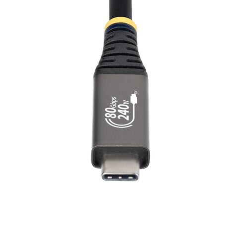 كابل StarTech.com 50 سم (1.6 قدم) USB4، 80 جيجابت في الثانية، كابل USB-C معتمد من USB-IF، 240 وات، 8K 120 هرتز/4K 240 هرتز DP2.1، متوافق مع Thunderbolt 4، أسود in Saudi Arabia