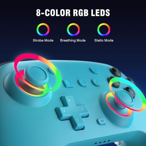 وحدة التحكم اللاسلكية Deepdawn لجهاز Nintendo Switch/Switch 2/Lite/OLED/PC - لوحة ألعاب مريحة مع Turbo، وأزرار قابلة للبرمجة، وإضاءة RGB، ووظيفة الاستيقاظ والاهتزاز المزدوج in Kuwait