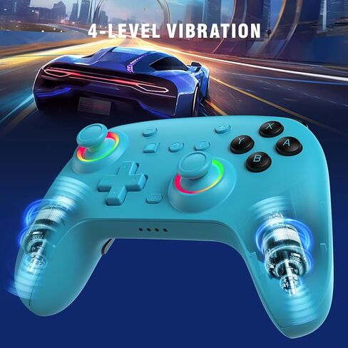 وحدة التحكم اللاسلكية Deepdawn لجهاز Nintendo Switch/Switch 2/Lite/OLED/PC - لوحة ألعاب مريحة مع Turbo، وأزرار قابلة للبرمجة، وإضاءة RGB، ووظيفة الاستيقاظ والاهتزاز المزدوج in Kuwait