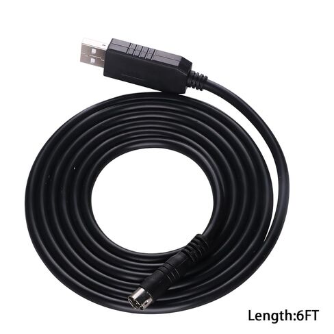 for PLC Micrologix Cable,DB9 COM Port Interface Compatible PLC Micrologix 1000 1200 1400 Series with 1761-CBL-PM02 Cable 8 Pin Round Aapater in Saudi Arabia