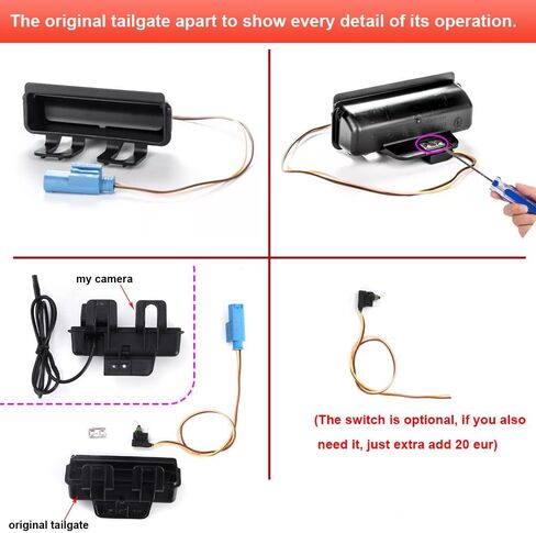 Super HD Car Backup Camera Reverse Parking vehichle Camera Replacement for Mercedes Benz Smart Fortwo Cabrio Coupe 451 2007/01-2021/12 Waterproof Night Vision in Saudi Arabia