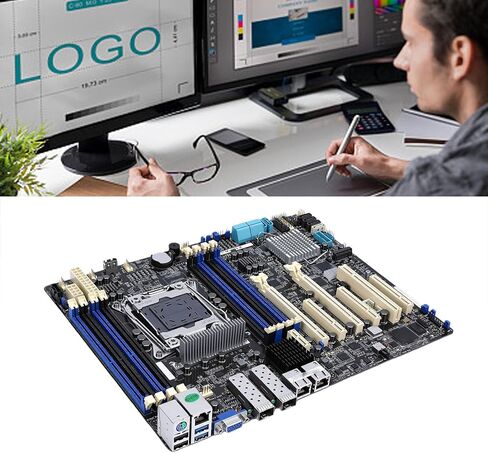 Server Motherboard, Fit for LGA2011 3 Socket Single CPU Support E5 1600 2600 v3 v4 Series, with 8 DDR4 DIMM Slots and 7 PCIe 3.0 x16 Slots in Saudi Arabia