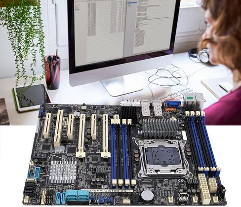 Server Motherboard, Fit for LGA2011 3 Socket Single CPU Support E5 1600 2600 v3 v4 Series, with 8 DDR4 DIMM Slots and 7 PCIe 3.0 x16 Slots in Saudi Arabia
