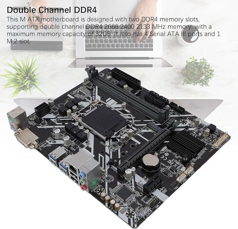 B365M D2VX SI Computer Motherboard, DDR4x2 DIMM M ATX Desktop Computer Mainboard Fit for LGA 1151 Socket 9th 8th Gen, for Core i9 i7 i5 i3, RJ45, DVI, USB3.1 in Saudi Arabia