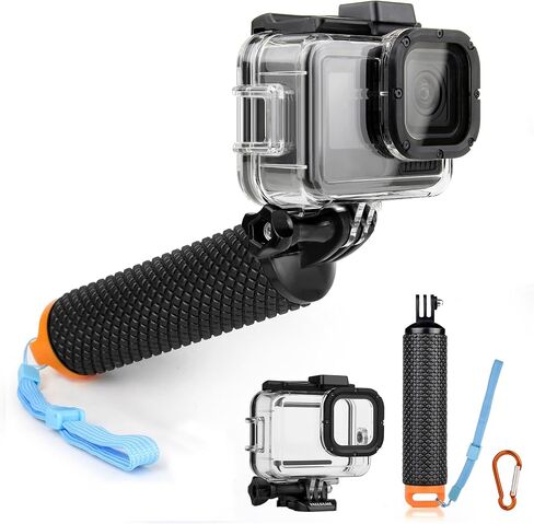 196FT/60M Waterproof Housing Case with Floating Hand Grip for GoPro Hero 13/12/11/10/9 Black, Protective Underwater Diving Housing Shell with Cold Shoe Mounts for Light/Microphone Accessories in Saudi Arabia