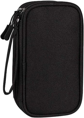 Travel Electronics Organizer Waterproof Cable Organizer Bag for Electronic Accessories Double Layer Large Shockproof Cable Storage Bag in Saudi Arabia