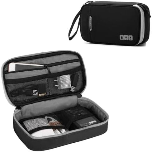 Waterproof multifunctional digital storage bag for travel electronic accessories, suitable for chargers, mobile phones, and power banks (Gray) in Saudi Arabia