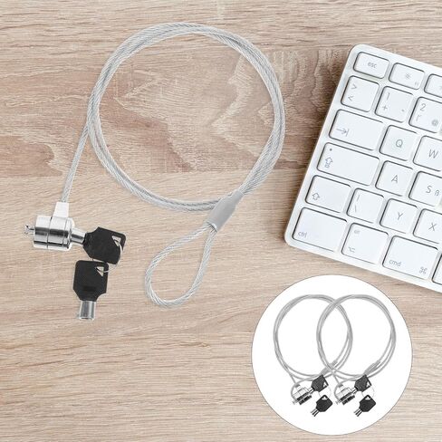 2 Sets Laptop Security Cable Locks with Keys 1.12m Anti-Theft Notebook and Computer Cable Lock for Office and Home Use in Saudi Arabia