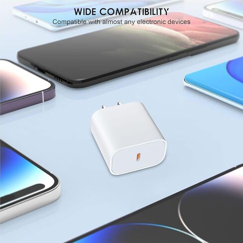 3 عبوات شاحن USB C بقوة 40 وات شحن سريع مع كابل USB C بطول 6 أقدام، شاحن من النوع C لأجهزة iPhone 17/17 Pro/17 Pro Max/16/15/15 Pro Max، شاحن سريع لأجهزة iPhone، وشواحن USB-C لأجهزة USB-C in Kuwait
