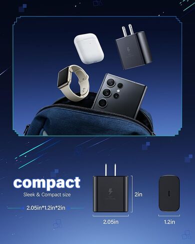 45W USB C Super Fast Charging Android Phone Charger, Compatible with Samsung Galaxy S25/S25 Ultra/S25+/S24/S24 Ultra/S24+/S23/S23 Ultra/S22/S21/S20/Note 20/Note 10 in Saudi Arabia
