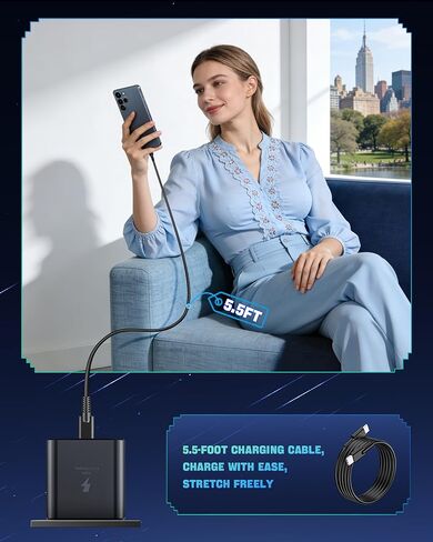 45W USB C Super Fast Charging Android Phone Charger, Compatible with Samsung Galaxy S25/S25 Ultra/S25+/S24/S24 Ultra/S24+/S23/S23 Ultra/S22/S21/S20/Note 20/Note 10 in Saudi Arabia