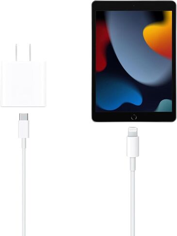 شاحن iPad شحن سريع معتمد من Apple MFi 2-Pack 20W USB C شاحن 6.6ft كابل Lightning لأجهزة iPad 9th/8th/7th/6th/5th Generation، iPhone 14/13/12/11 in Kuwait