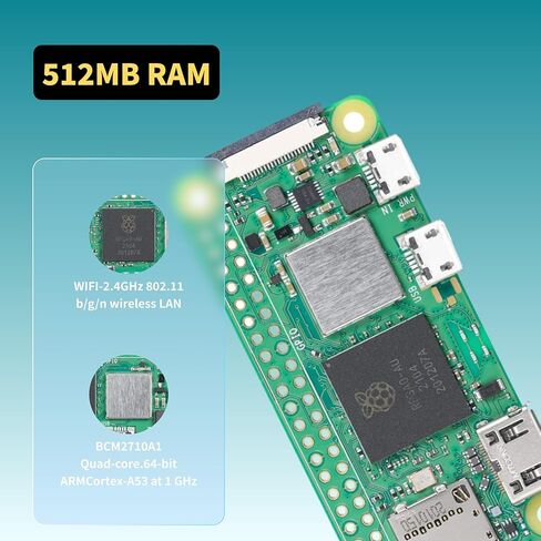 iRasptek Basic Kit for Raspberry Pi Zero 2 W with Acrylic Case,Mini HD-HD Adapter,Heatsink,Pin Header,Micro USB OTG Cable,Screwdriver| Ideal for DIY, IoT and STEM Projects in Saudi Arabia