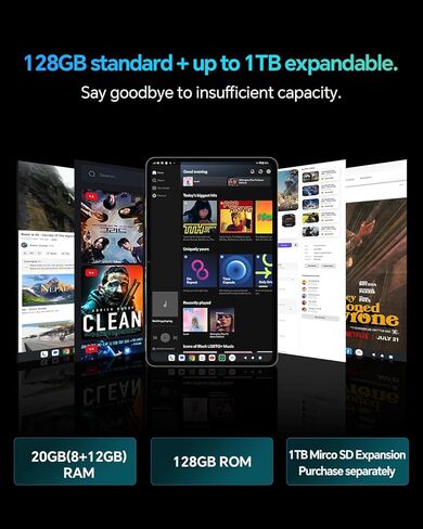 تابلت تيكلاست T60Pro مقاس 12 بوصة 2K مع 4 مكبرات صوت ستيريو، أندرويد 15، ذاكرة وصول عشوائي 20 جيجابايت + ذاكرة وصول عشوائي 128 جيجابايت (قابلة للتوسيع 1 تيرابايت)، هيليو G99، شحن سريع 8000 مللي أمبير في الساعة، كاميرا 13 ميجابكسل، 5 جيجا واي فاي، نظام تحد in Kuwait