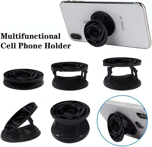 Multi-Function Cell Phone Stand, Sunflower Modern Grey Florals White Daisy Expanding Stand Grip for Smartphones and Tablets (4 Pack) in Saudi Arabia