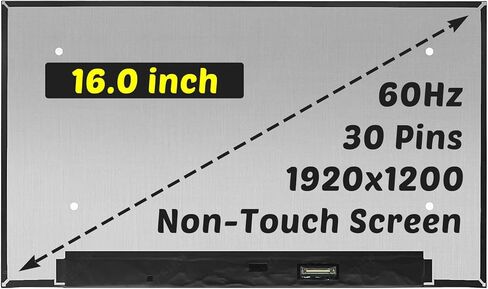 بديل لجهاز Lenovo Thinkpad T16 E16 P16 P16S 1th 2th 3th Gen لجهاز Thinkpad P16V L16 1th 2th Gen شاشة LCD 1920x1200 16.0 بوصة 30 Pins 60HZ LED لوحة رقمية (للشاشات التي لا تعمل باللمس فقط) in Saudi Arabia