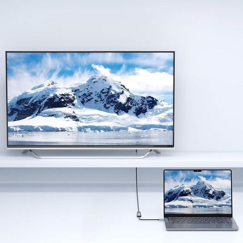 محول USB C إلى HDMI 4K@60 هرتز، موصل TypeC إلى HDTV مناسب لأجهزة iPhone 15 16 17 Pro Max وMacBook High Speed ​​Thunderbolt 3/4/5 in Saudi Arabia